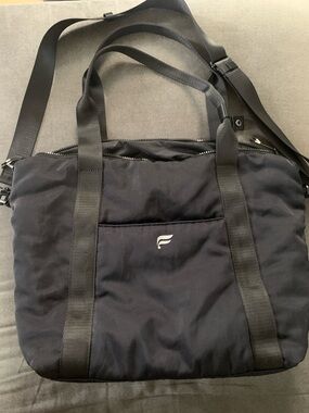 Fabletics Black Nylon Tote with Shoulder Strap